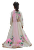 Off White Flamingo Lehenga